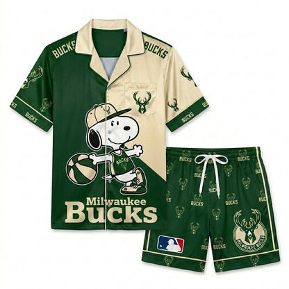 SHORT-SLEEVE PAJAMAS SET FOR BASKETBALL FAN