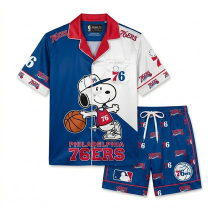 SHORT-SLEEVE PAJAMAS SET FOR BASKETBALL FAN