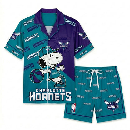 SHORT-SLEEVE PAJAMAS SET FOR BASKETBALL FAN