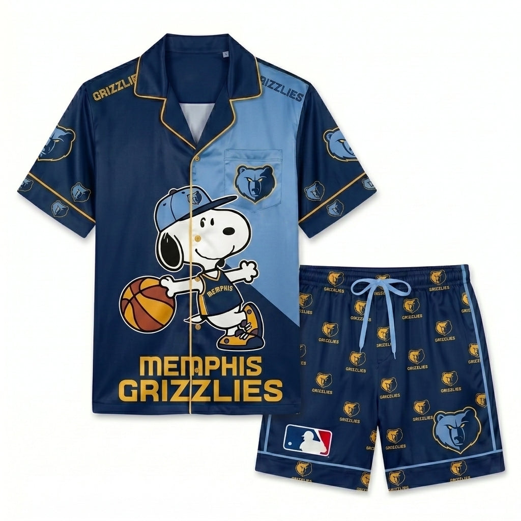 SHORT-SLEEVE PAJAMAS SET FOR BASKETBALL FAN