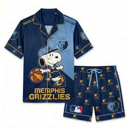 SHORT-SLEEVE PAJAMAS SET FOR BASKETBALL FAN