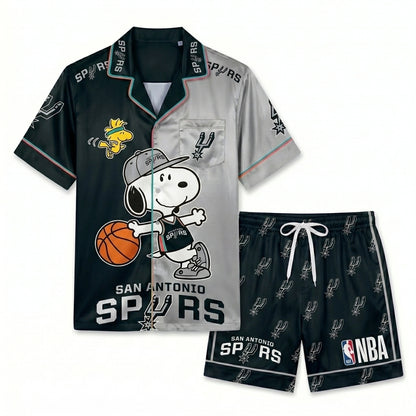 SHORT-SLEEVE PAJAMAS SET FOR BASKETBALL FAN