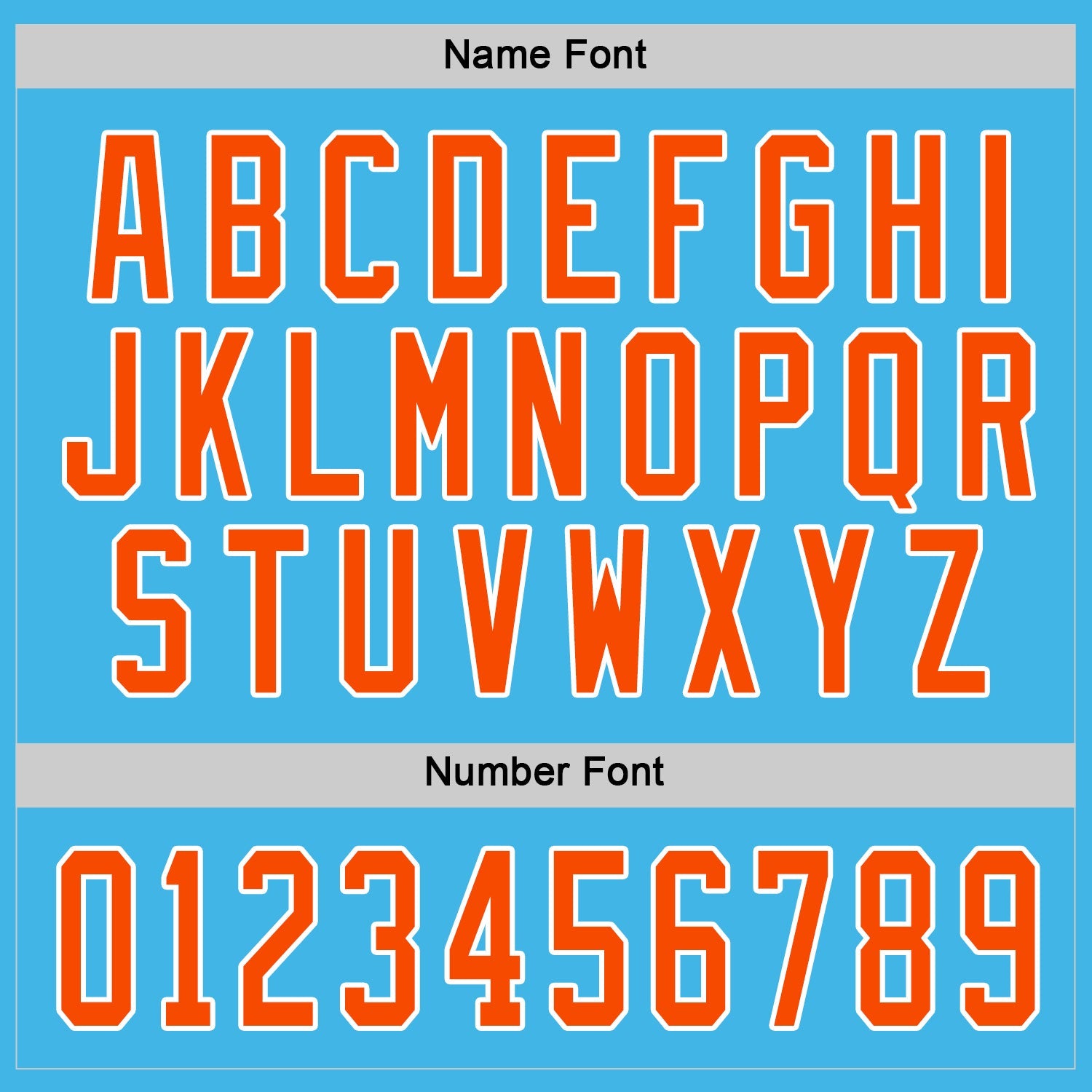 Custom Sky Blue Orange-White Hockey Jersey