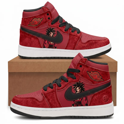 Goku Transformation High Top Sneakers — Anime Saiyan Inspired Shoes — 5 Color Power Form Dragon Battle Fan Shoes