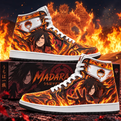 Uchiha Madara High Top Sneakers — Naruto Inspired Fan Shoes