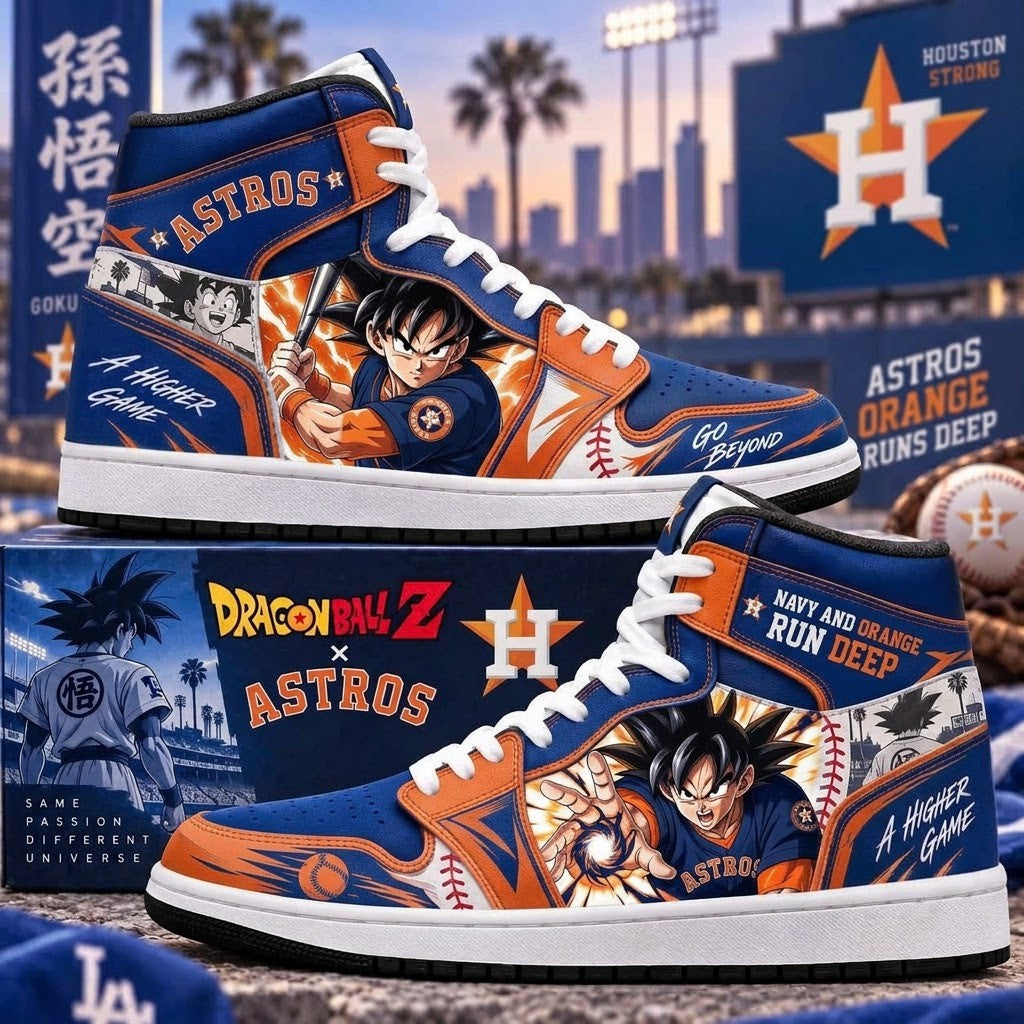 Son Goku x MLB Baseball Fan High Top Sneakers | All 30 Teams Available