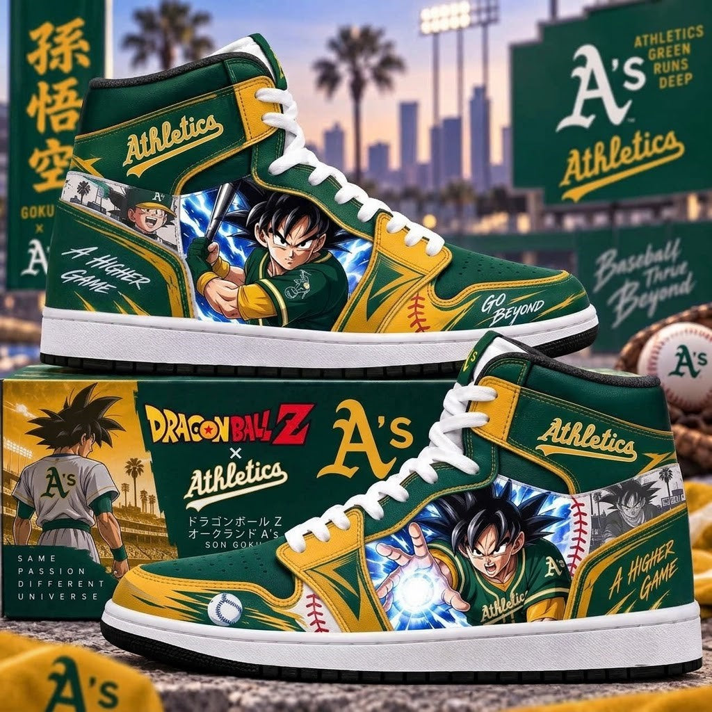 Son Goku x MLB Baseball Fan High Top Sneakers | All 30 Teams Available