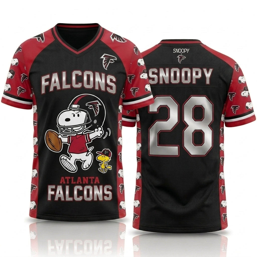 32 Teams Available | Cartoon Beagle Football Jersey, Sport Fan Shirt