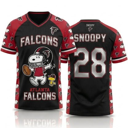 32 Teams Available | Cartoon Beagle Football Jersey, Sport Fan Shirt