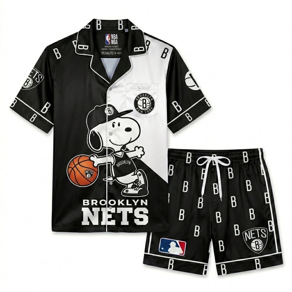 SHORT-SLEEVE PAJAMAS SET FOR BASKETBALL FAN