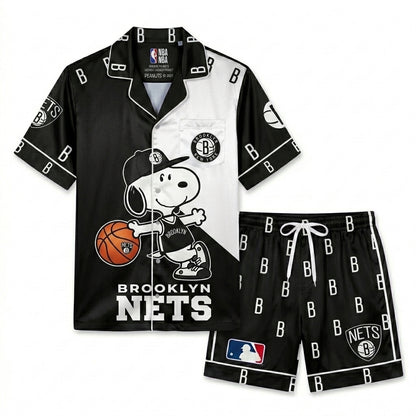 SHORT-SLEEVE PAJAMAS SET FOR BASKETBALL FAN