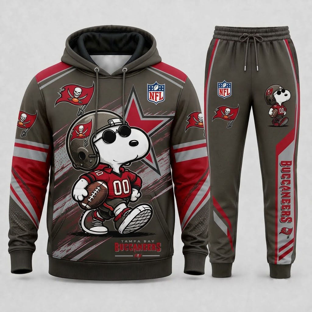 Snoopy NFL Fan Set — Hoodie & Sweatpants | All 32 Football Teams Available