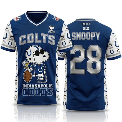 32 Teams Available | Cartoon Beagle Football Jersey, Sport Fan Shirt