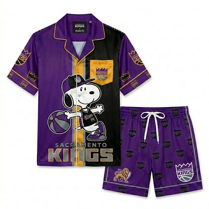 SHORT-SLEEVE PAJAMAS SET FOR BASKETBALL FAN