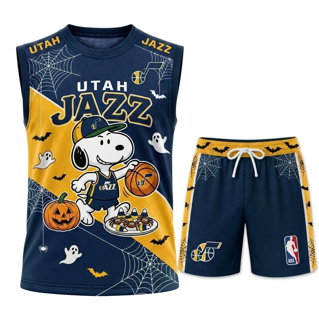Limited Halloween Basketball Set, Cartoon Beagle Jersey + Shorts | 30 Teams