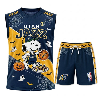 Limited Halloween Basketball Set, Cartoon Beagle Jersey + Shorts | 30 Teams