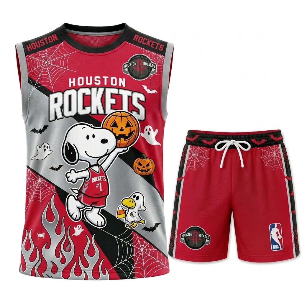 Limited Halloween Basketball Set, Cartoon Beagle Jersey + Shorts | 30 Teams