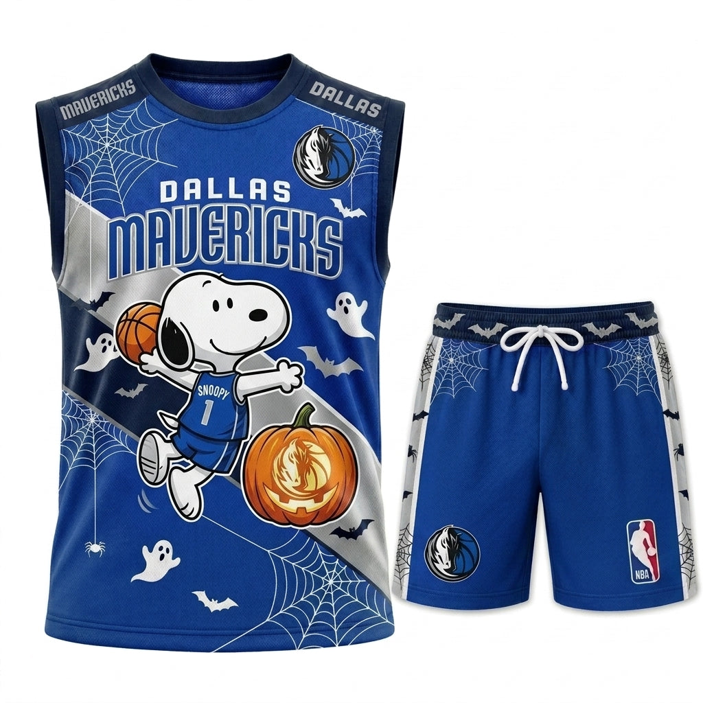 Limited Halloween Basketball Set, Cartoon Beagle Jersey + Shorts | 30 Teams