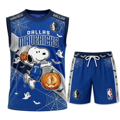 Limited Halloween Basketball Set, Cartoon Beagle Jersey + Shorts | 30 Teams