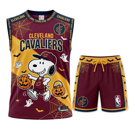 Limited Halloween Basketball Set, Cartoon Beagle Jersey + Shorts | 30 Teams