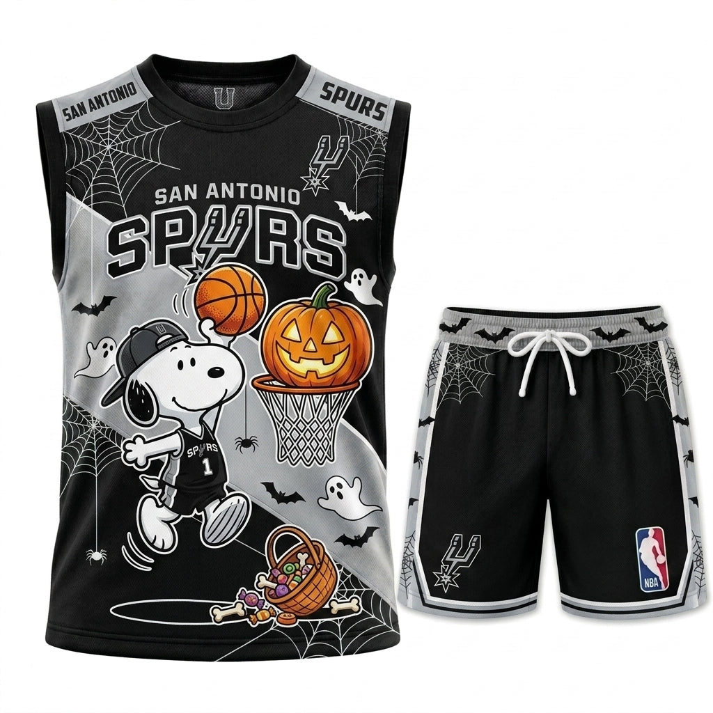 Limited Halloween Basketball Set, Cartoon Beagle Jersey + Shorts | 30 Teams