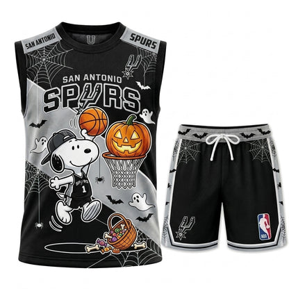 Limited Halloween Basketball Set, Cartoon Beagle Jersey + Shorts | 30 Teams