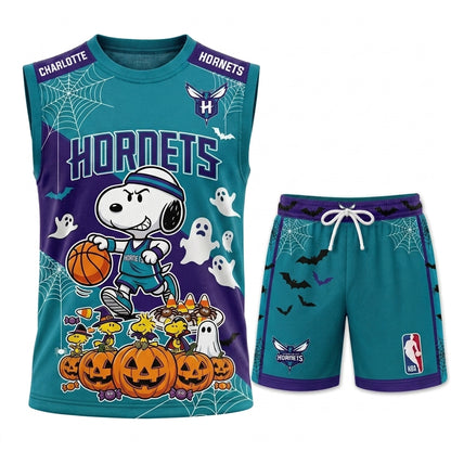 Limited Halloween Basketball Set, Cartoon Beagle Jersey + Shorts | 30 Teams