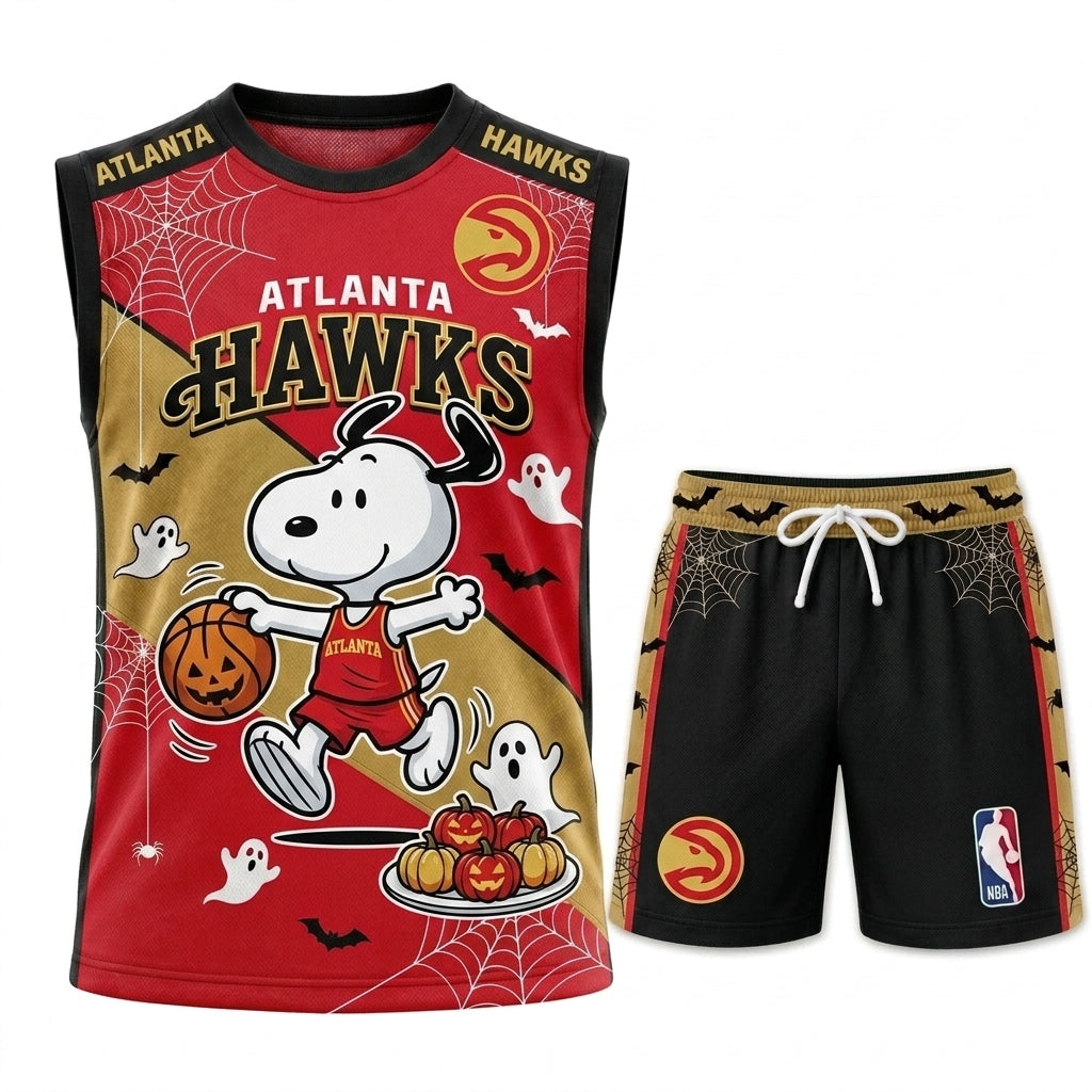 Limited Halloween Basketball Set, Cartoon Beagle Jersey + Shorts | 30 Teams