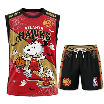 Limited Halloween Basketball Set, Cartoon Beagle Jersey + Shorts | 30 Teams