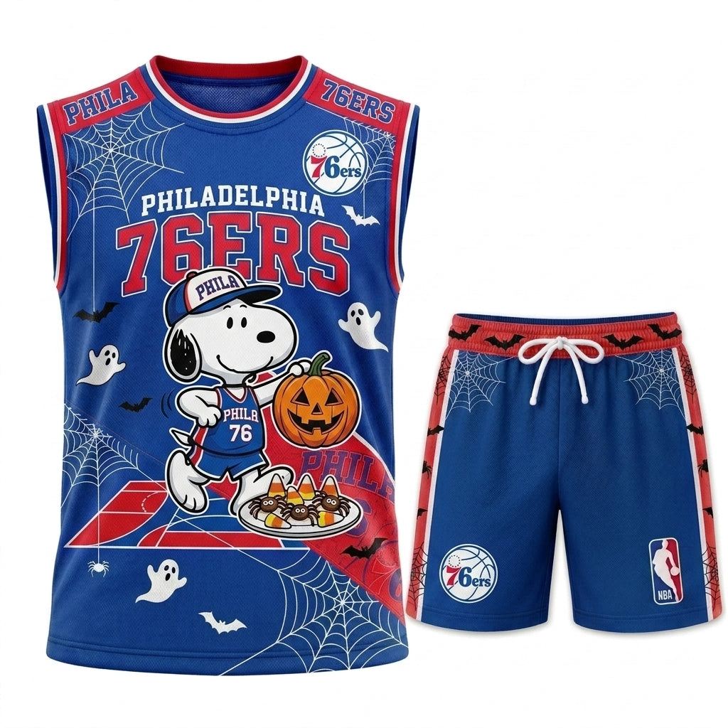 Limited Halloween Basketball Set, Cartoon Beagle Jersey + Shorts | 30 Teams