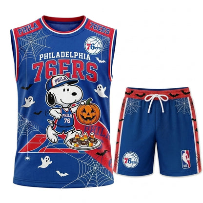 Limited Halloween Basketball Set, Cartoon Beagle Jersey + Shorts | 30 Teams