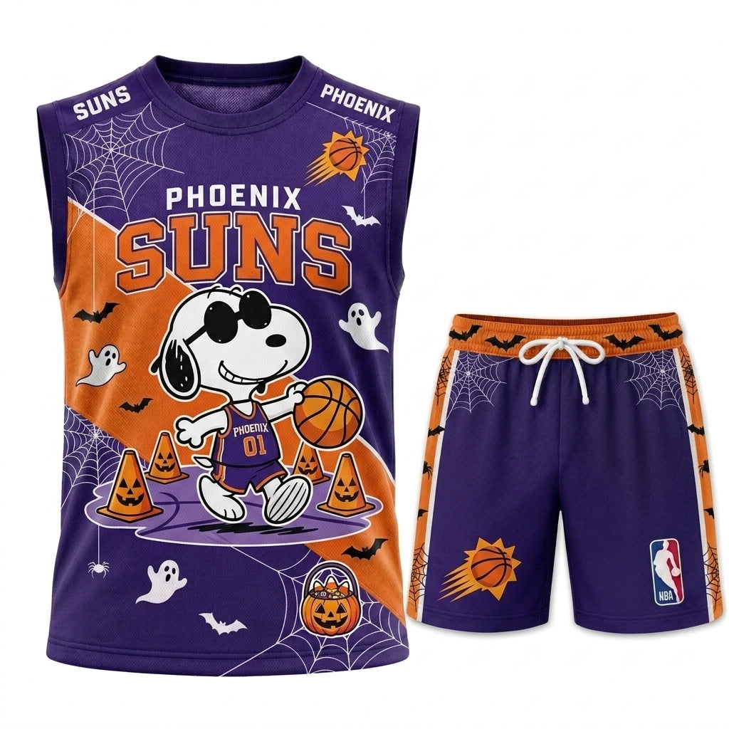 Limited Halloween Basketball Set, Cartoon Beagle Jersey + Shorts | 30 Teams