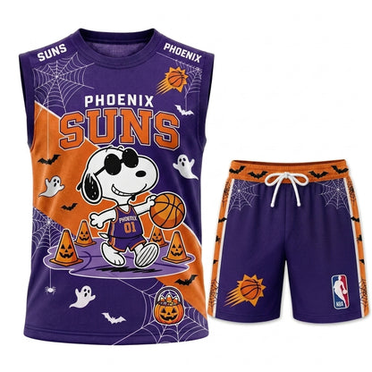 Limited Halloween Basketball Set, Cartoon Beagle Jersey + Shorts | 30 Teams