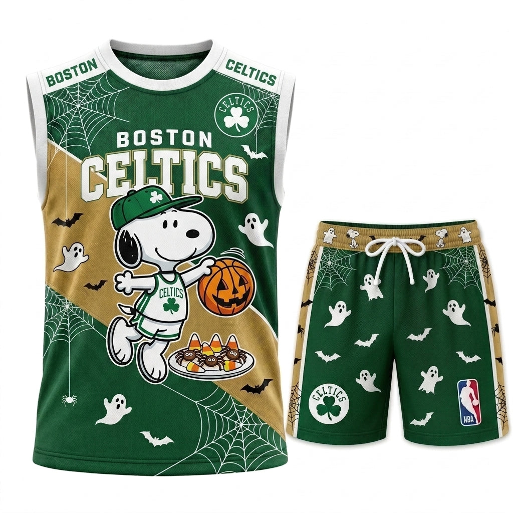 Limited Halloween Basketball Set, Cartoon Beagle Jersey + Shorts | 30 Teams