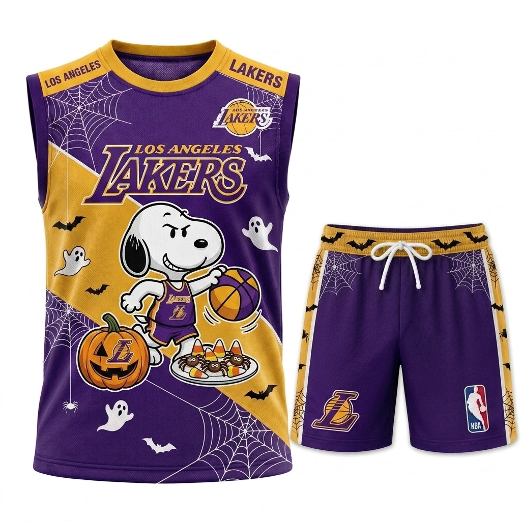 Limited Halloween Basketball Set, Cartoon Beagle Jersey + Shorts | 30 Teams