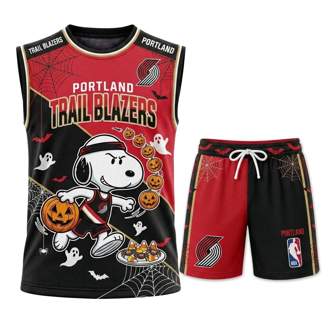 Limited Halloween Basketball Set, Cartoon Beagle Jersey + Shorts | 30 Teams