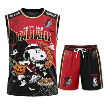 Limited Halloween Basketball Set, Cartoon Beagle Jersey + Shorts | 30 Teams