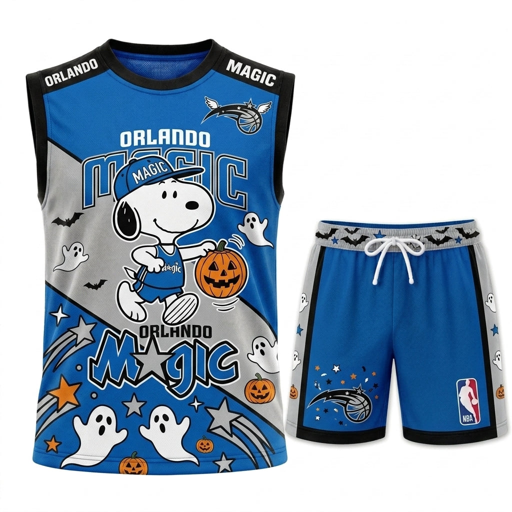 Limited Halloween Basketball Set, Cartoon Beagle Jersey + Shorts | 30 Teams