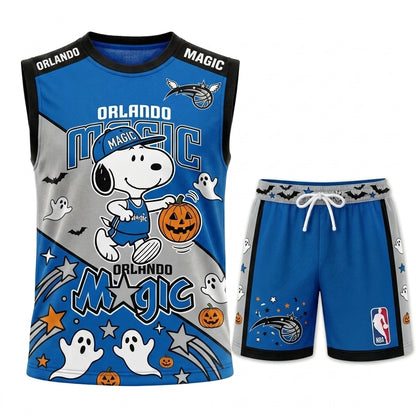Limited Halloween Basketball Set, Cartoon Beagle Jersey + Shorts | 30 Teams