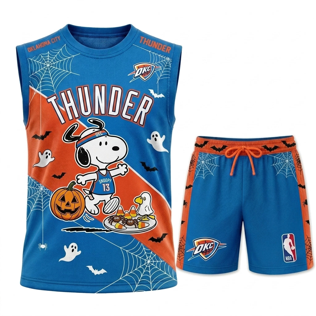 Limited Halloween Basketball Set, Cartoon Beagle Jersey + Shorts | 30 Teams