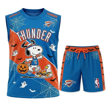 Limited Halloween Basketball Set, Cartoon Beagle Jersey + Shorts | 30 Teams