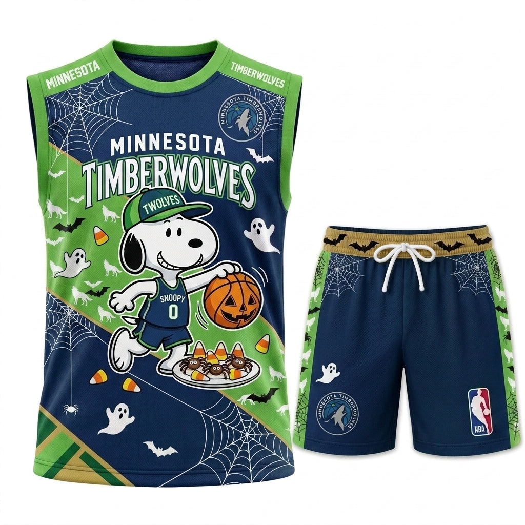 Limited Halloween Basketball Set, Cartoon Beagle Jersey + Shorts | 30 Teams