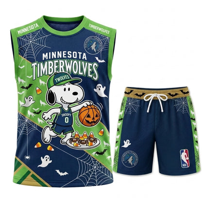 Limited Halloween Basketball Set, Cartoon Beagle Jersey + Shorts | 30 Teams