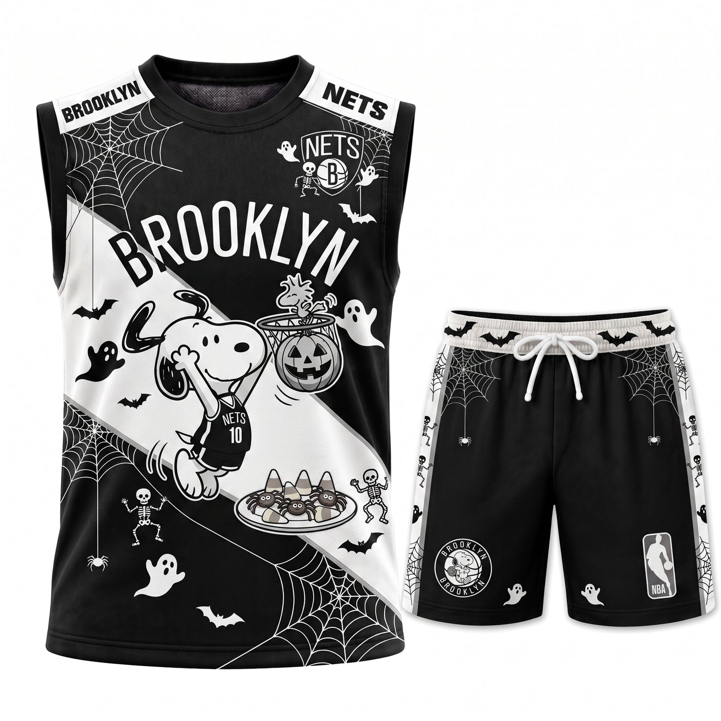 Limited Halloween Basketball Set, Cartoon Beagle Jersey + Shorts | 30 Teams