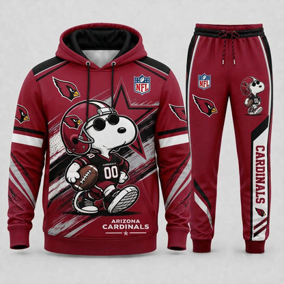 Snoopy NFL Fan Set — Hoodie & Sweatpants | All 32 Football Teams Available