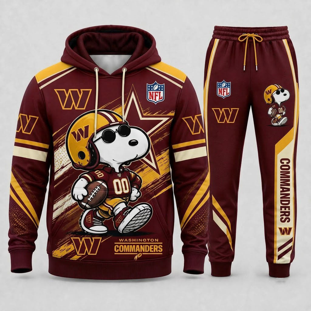 Snoopy NFL Fan Set — Hoodie & Sweatpants | All 32 Football Teams Available