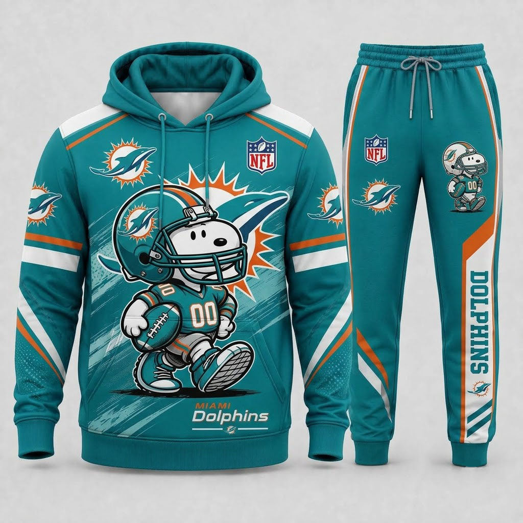 Snoopy NFL Fan Set — Hoodie & Sweatpants | All 32 Football Teams Available