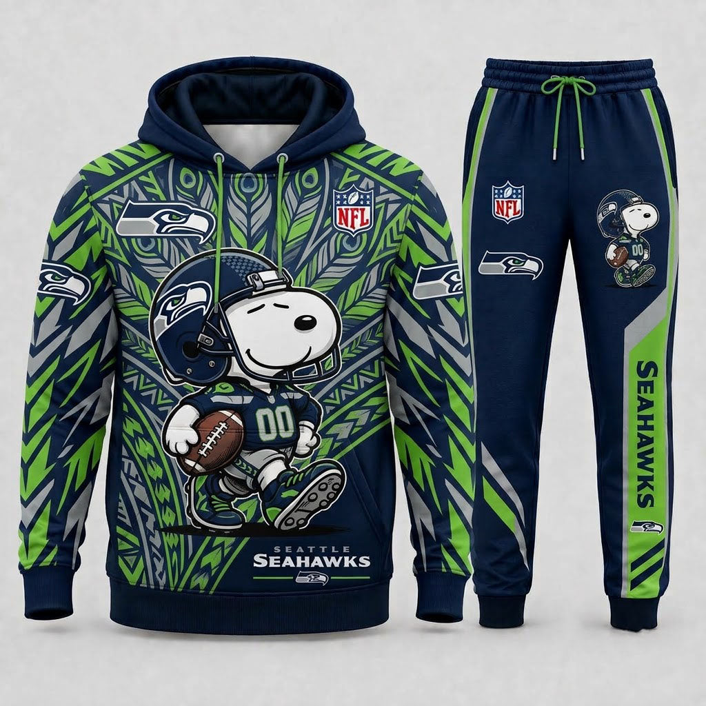 Snoopy NFL Fan Set — Hoodie & Sweatpants | All 32 Football Teams Available