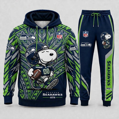 Snoopy NFL Fan Set — Hoodie & Sweatpants | All 32 Football Teams Available