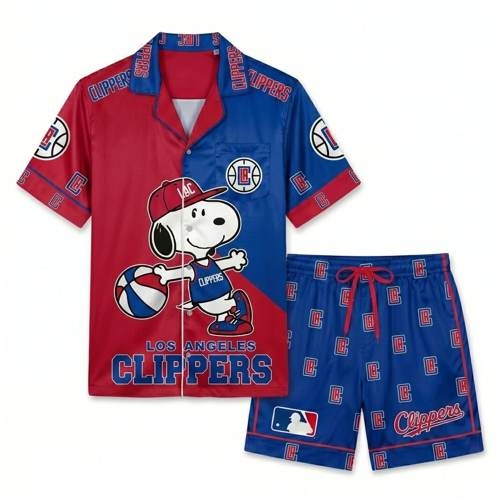 SHORT-SLEEVE PAJAMAS SET FOR BASKETBALL FAN